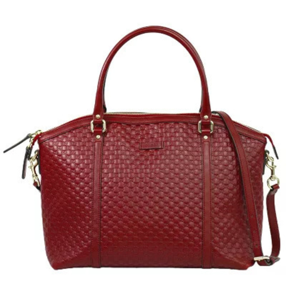 Gucci Microguccissima Leather Pouch 2Way Shoulder Bag Red